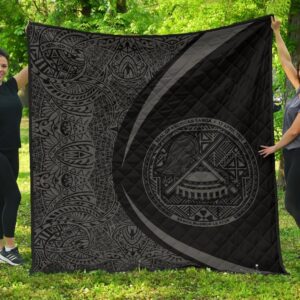 American Samoa Coat Of Arms Polynesian Premium Quilt  Circle Style  09 J2  Quilt